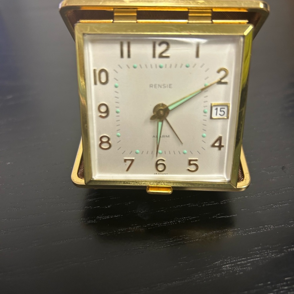Rensie Gold Travel Alarm Clock